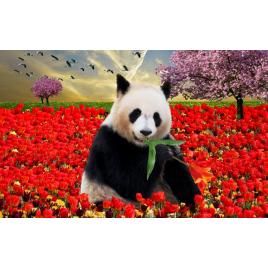 Tablou canvas Panda cel fericit, 75x50 cm