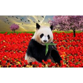 Tablou canvas Panda cel fericit, 75x50 cm