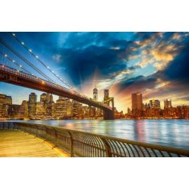 Fototapet autoadeziv Canvas Podul din New York, 100x70 cm