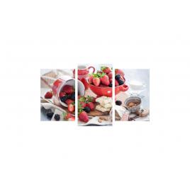 Tablou multicanvas 3 piese 150x90 cm, Food and Drinks model 11