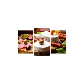 Tablou multicanvas 3 piese 150x90 cm, Food and Drinks model 2