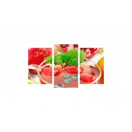 Tablou multicanvas 3 piese 150x90 cm, Food and Drinks model 45