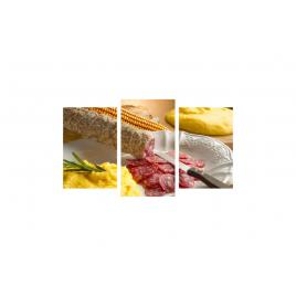 Tablou multicanvas 3 piese 150x90 cm, Food and Drinks model 53