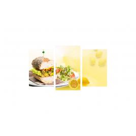 Tablou multicanvas 3 piese 150x90 cm, Food and Drinks model 58