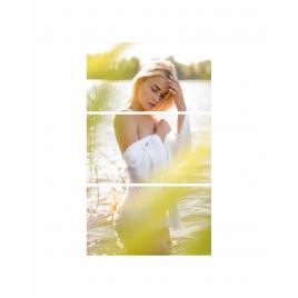 Tablou multicanvas 3 piese 90x150 cm, model Portret fata 31