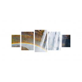 Tablou multicanvas 5 piese 220x90 cm, model Cascada 18