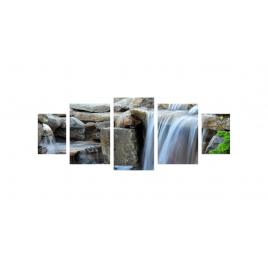 Tablou multicanvas 5 piese 220x90 cm, model Cascada 21