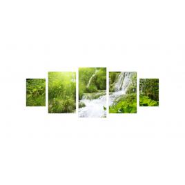 Tablou multicanvas 5 piese 220x90 cm, model Cascada 3