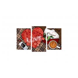 Tablou multicanvas 3 piese 150x90 cm, Food and Drinks model 209