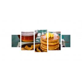 Tablou multicanvas 5 piese 220x90 cm, Food and Drinks model 204