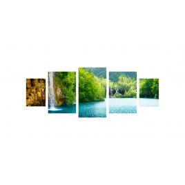 Tablou multicanvas 5 piese 220x90 cm, Natura model 1
