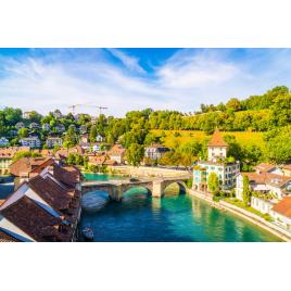 Fototapet autocolant PVC Podul din Berna, 200x300 cm