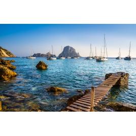 Fototapet autocolant PVC Portul din Ibiza, 200x300 cm