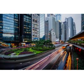 Fototapet autocolant PVC Traficul din Hong Kong, 200x300 cm