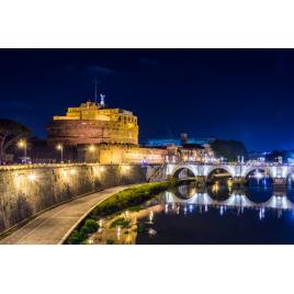 Fototapet autocolant PVC Castelul Sant Angelo din Roma, 75x115 cm