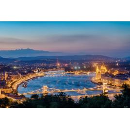 Fototapet autocolant PVC 85x125 cm Budapesta noaptea