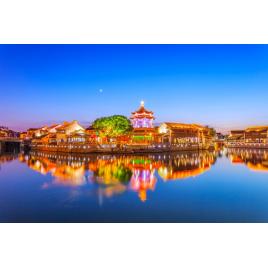 Fototapet autocolant PVC 85x125 cm Jiangsu noaptea