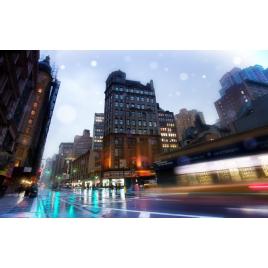 Fototapet autoadeziv Traficul orasului, 85x125 cm