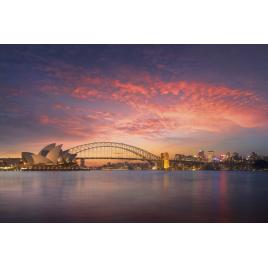Fototapet autocolant PVC 80x125 cm Sidney, noaptea