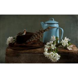 Fototapet autoadeziv Divanul cu flori, 80x125 cm