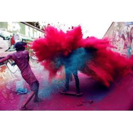 Fototapet autoadeziv Oameni in culori, 80x125 cm