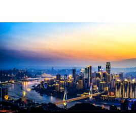 Fototapet autocolant PVC 70x120 cm Oras din China noaptea