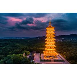 Fototapet autocolant PVC 70x120 cm Peisaj la apus din China