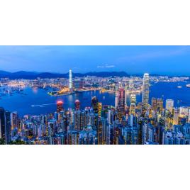 Fototapet autocolant PVC 70x120 cm Portul Victoria, Hong Kong