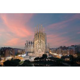 Fototapet autocolant PVC 70x120 cm Sagrada Familia din Barcelona