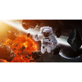 Fototapet autocolant PVC 70x120 cm Astronaut in spatiu model 1