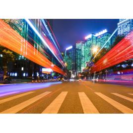 Fototapet autocolant PVC 75x100 cm Agitatie urbana