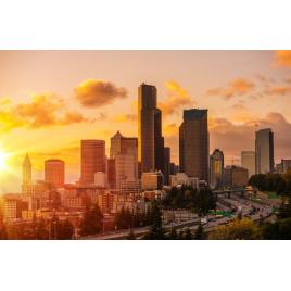 Fototapet autocolant PVC 75x100 cm Apus la Seattle