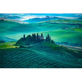 Fototapet autocolant PVC 75x100 cm Dimineata pe campie