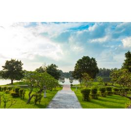 Fototapet autocolant PVC 75x100 cm Faleza pe lac