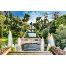 Fototapet autocolant PVC 75x100 cm Fantana din Tivoli, Italia