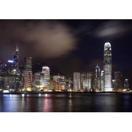 Fototapet autocolant PVC 75x100 cm Hong Kong noapte de vara