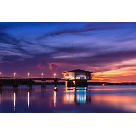 Fototapet autocolant PVC 75x100 cm Moapte colorata la mare