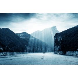Fototapet autocolant PVC 75x100 cm Navigand printre stanci