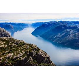 Fototapet autocolant PVC 75x100 cm Norvegia albastra