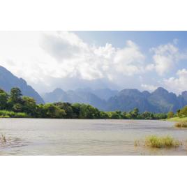 Fototapet autocolant PVC 75x100 cm Peisaj cu lac