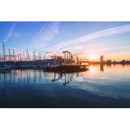 Fototapet autocolant PVC 75x100 cm Port din Barcelona