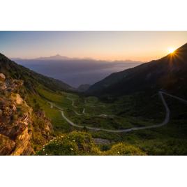 Fototapet autocolant PVC 75x100 cm Soseaua din Muntii Italiei