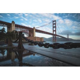 Fototapet autocolant PVC Golden Gate, 75x100 cm