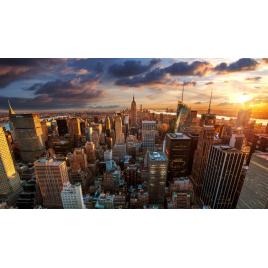 Fototapet autoadeziv Apus la New York, 75x100 cm
