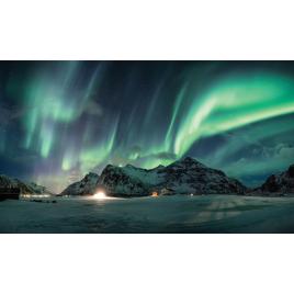 Fototapet autocolant PVC Aurora Boreala model 5, 160x240 cm