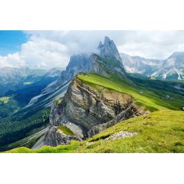 Fototapet autocolant PVC Muntele Seceda, Italia, 160x240 cm