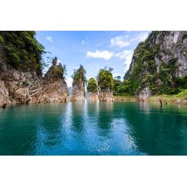 Fototapet autocolant PVC Stancile Thailandei, 160x240 cm