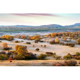Fototapet autocolant PVC Tinut mongolez, 160x240 cm