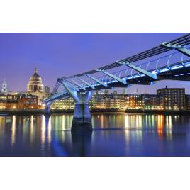 Fototapet autocolant PVC Podul luminat albastru, 160x240 cm
