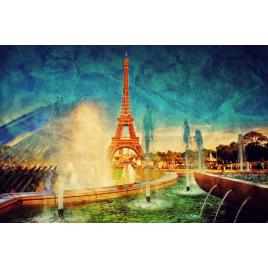 Fototapet autocolant PVC Turnul Eiffel vintage, 160x240 cm